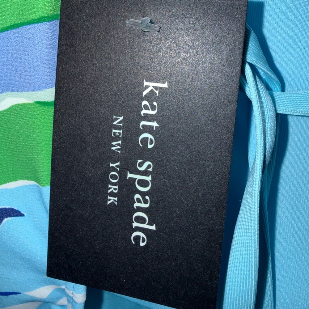 Kate Spade New York Beach Scene Tie Back One Piece Swimsuit Multi S6D539 Medium - Picture 2 of 7